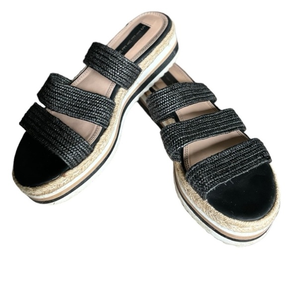 Steven Steve Madden Black Woven Strappy Sandals Size 8 LINZ by Steve Madden - Picture 10 of 12